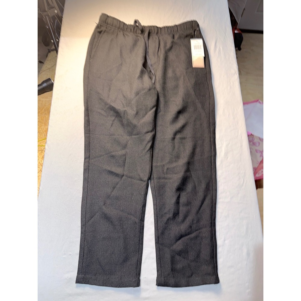 Malibu Beach Club by Drill Clothing Textured Gray Elastic Waist Drawstring Pants